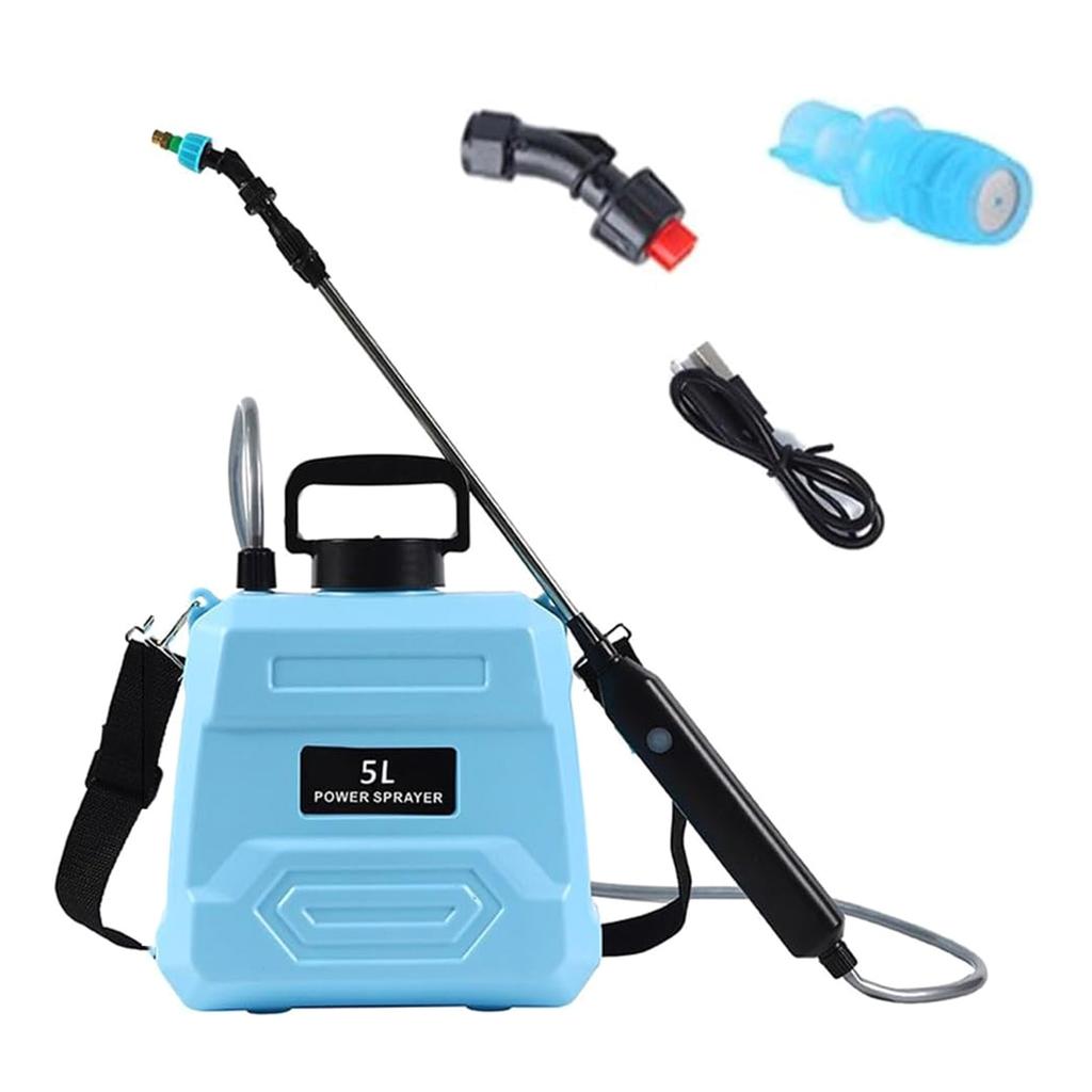 Upgraded Electric Weeding Sprinkler Battery Rechargeable Retractable Wand Shoulder Strap Leakproof Sprinkler for Garden