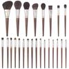 24-Piece Professional Animal Hair Makeup Brush Set for Artists - Real Wool Brushes