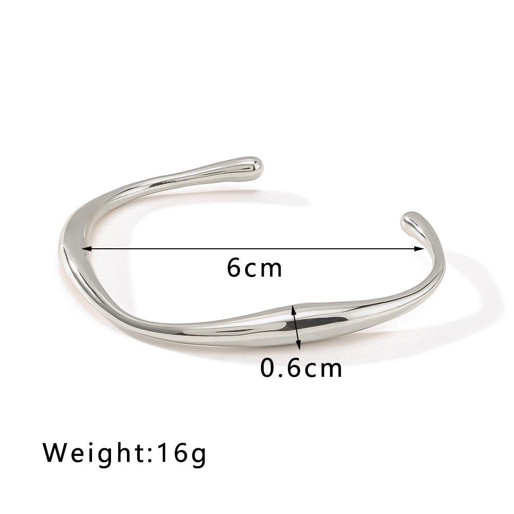 Stainless Steel Cuff Bangle For Women Gold Color Geometric Open Bracelets