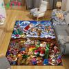 Christmas Santa Claus Carpet Living Room Bedroom Carpet Balcony Bathroom Non-slip Door Mat Photography Props Birthday Gift