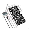 Cabinet Fan Thermostat Set Low Noise Temperature Control High Ventilation Electrical Box