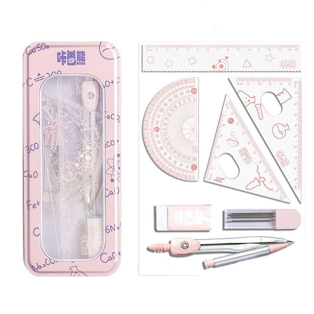Creative Plastics Drawing Ruler Learning Measuring Tool Gift Protractor Trigonometry Stationery