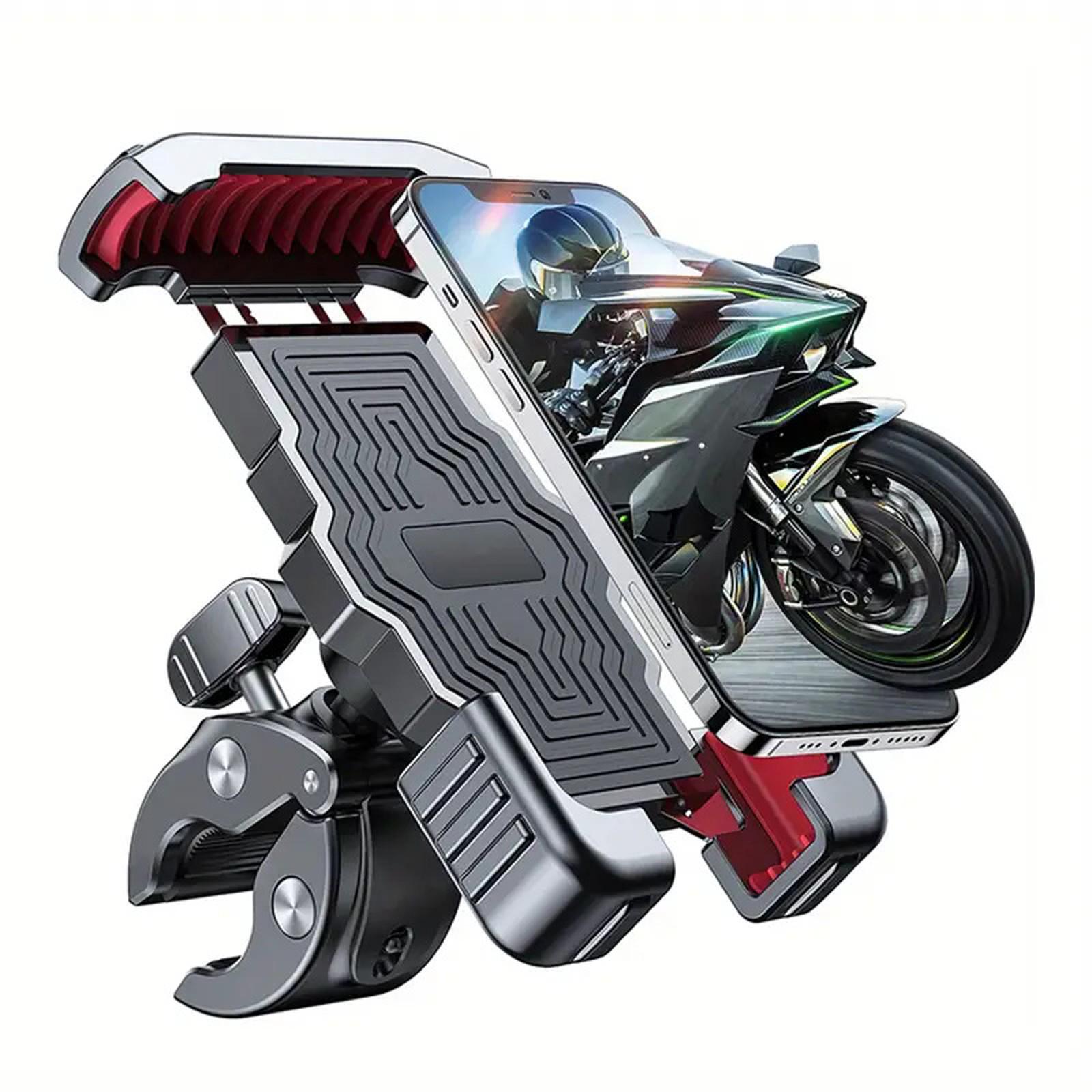 

Motorcycle Navigation Frame Bike Holder 360° View Universal Bicycle Holder 4.7-7 Inch Mobile Stand Shockproof Bracket GPS Clip Mobile Phone Holder One Size чёрный