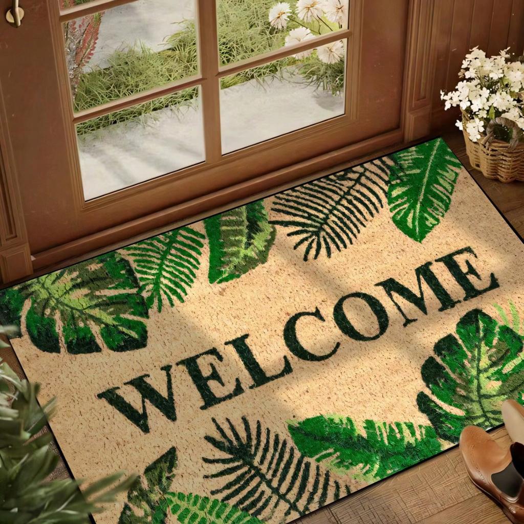 Entrance Door Mat, Entrance Dust Removal Mat, American Flower Shoe Changing Area, Anti Slip Mat, Household Floor Mat Kitchen Mat