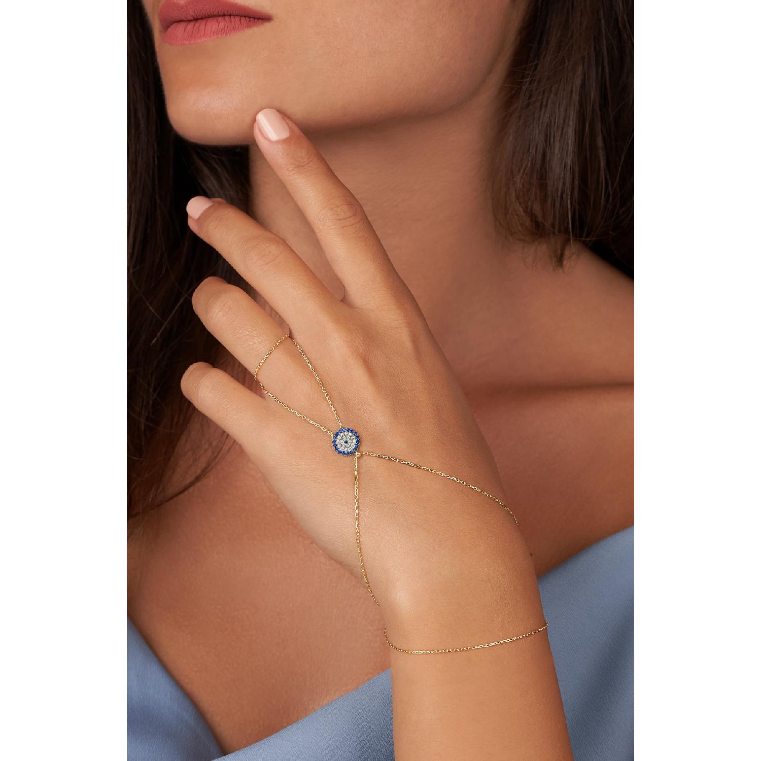 

Шахмаран из стерлингового серебра 925 пробы с позолоченным сглазом золотой