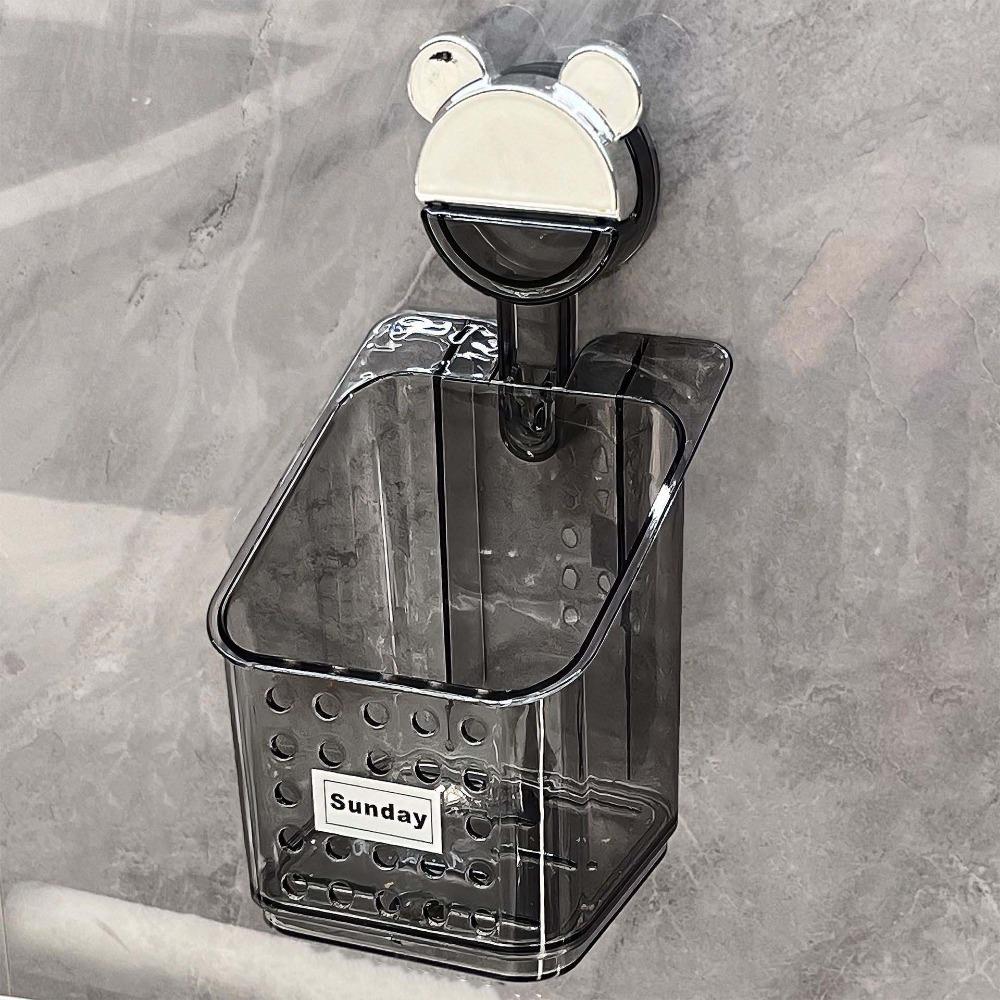 

Прозрачная корзина для хранения чеснока, имбиря, лука, пластиковая корзина для душа, ванная комната прозрачный/серый