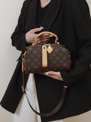 Retro Classic Monogram Boston Crossbody & Shoulder Women's Bag