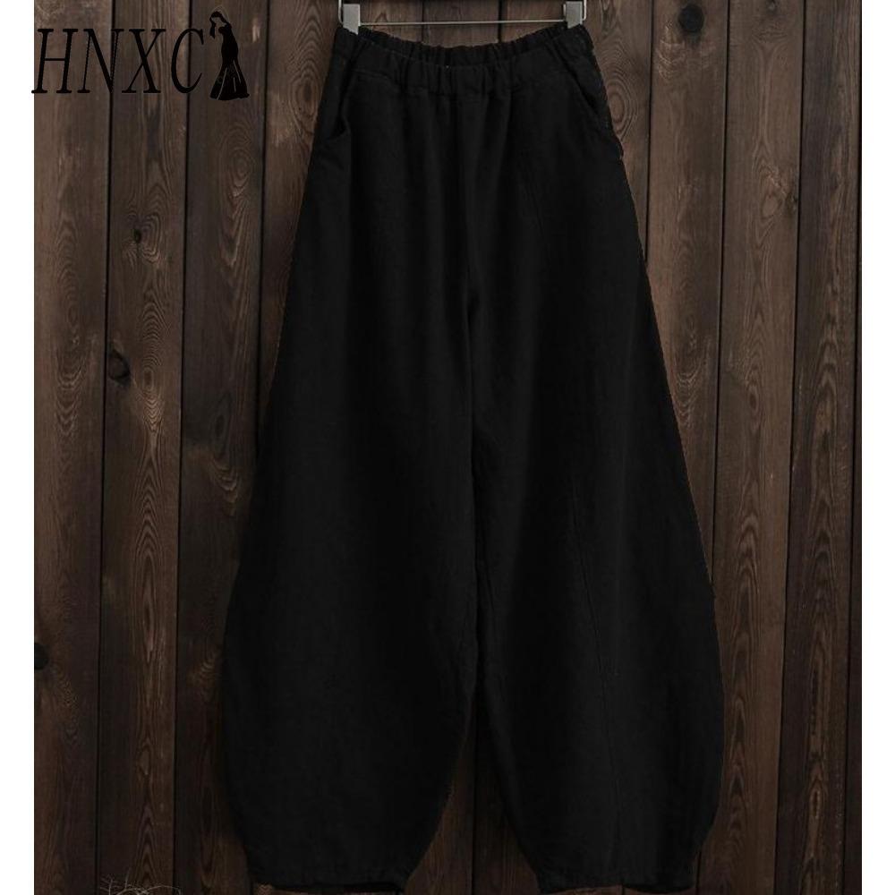 

HNXC Женские модные повседневные брюки и капри с однотонным принтом XXL чёрный