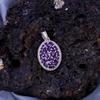 Natural Amethyst 925 Sterling Silver Necklace Pendant
