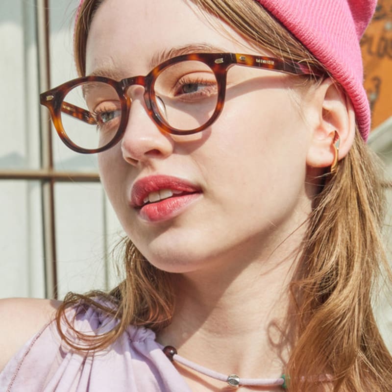 DAYWALKER Zeiss Lens Unisex Blue Light Blocking Horn-Rimmed Glasses HENRY C4A