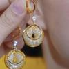 Elegant Gold Thread Crystal Drop Earrings - Versatile, Trendy, and Stylish