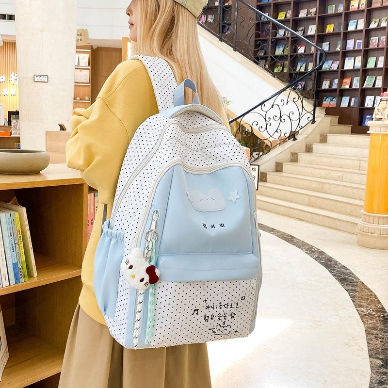 Schoolbag Korean school bag girl college student niche design sense large capacity high value backpack girl junior high backpack