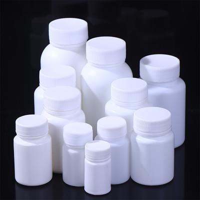 Kunststoff 15-180ML Flasche Weiß Medizinflasche mit Schraubverschluss Lebensmittelqualität PE Aufbewahrung Verpackungsbehälter Pillendose Etui Halter