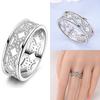 925 Silver Heart Shaped Infinite Minimalist Rings Hollow Celtic Knot Rings For Women Elegant Engagement Wedding Jewelry