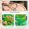 DIY Holiday Ornament Kit Christmas Tree Keychain Faux Crystal Beaded Xmas Pendant Decoration Hanging 3D Key Ring Charm Accessory for Home