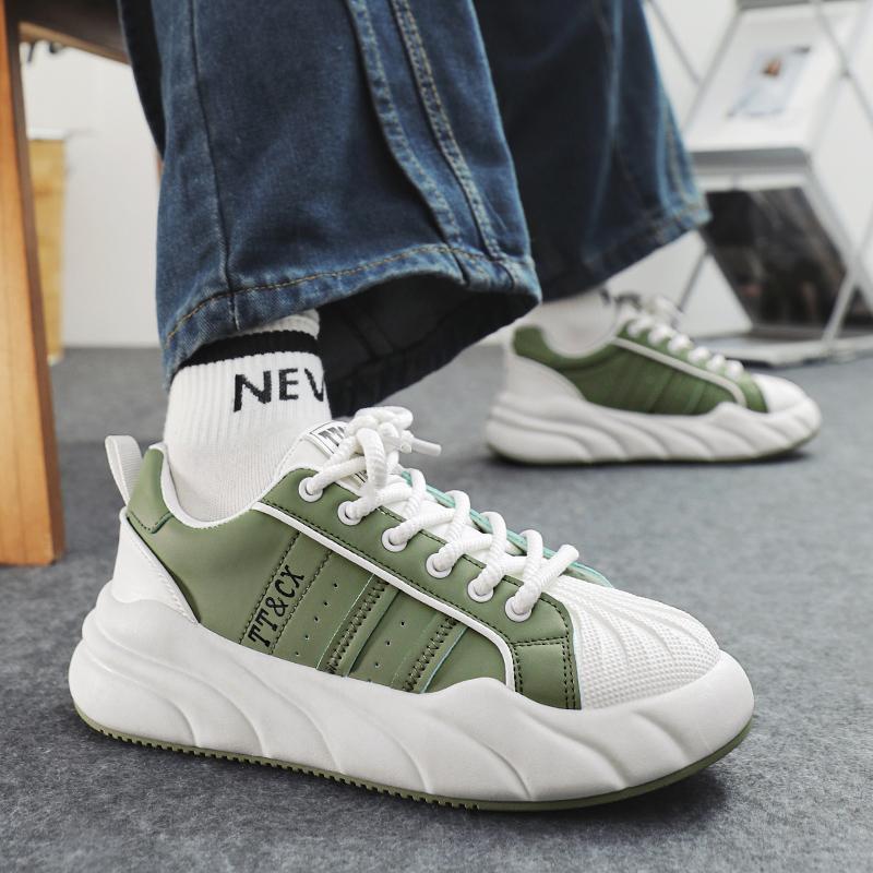 New Fashion Platform Sneakers Men Shel Toe Designer Shoes Men Streetwear Men's Casual Sneakers Comfort Vulcanised Shoes