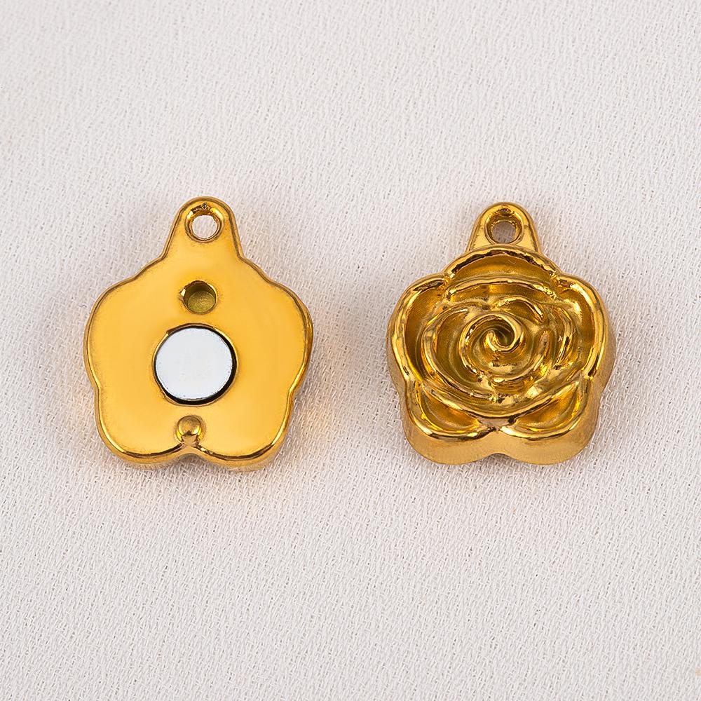 1Set Magnetic Buckle Stainless Steel Round Heart Clasp Flower Connector Bracelet Necklaces Jewelry Making DIY End Converter