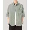 [foveitaa] Shirt 3/4 Sleeve Men's Summer Clothes Fashion Casual Big Size Button Down Business Commute Fashionable Design Comfortable Breathable Spring