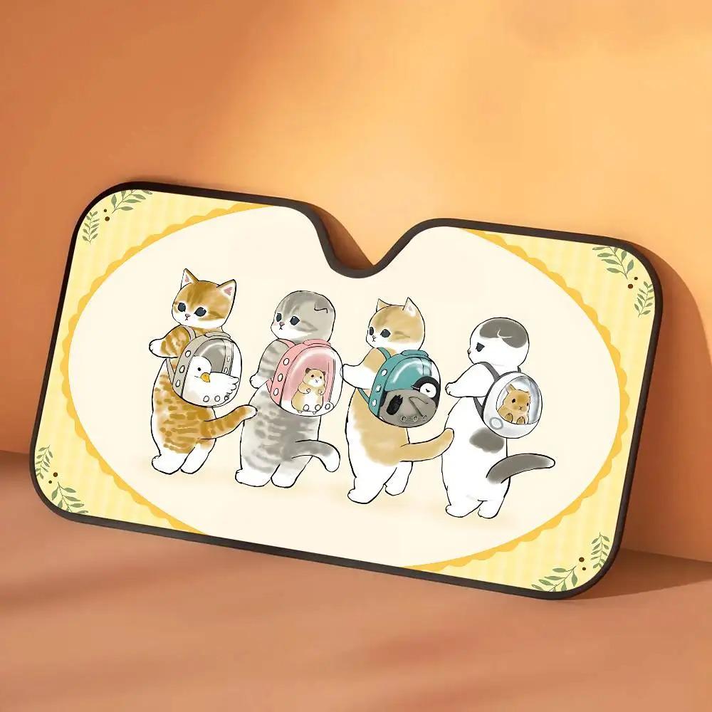 Funny Cat Mofusand Car Sunshade: Front Windshield Sun Protector