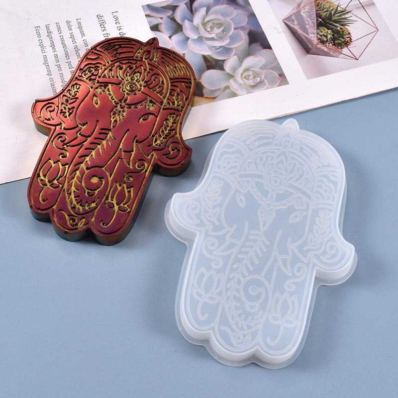 DIY Crystal Resin Mold: Fatima's Hand Tabletop Ornament Silicone Mold