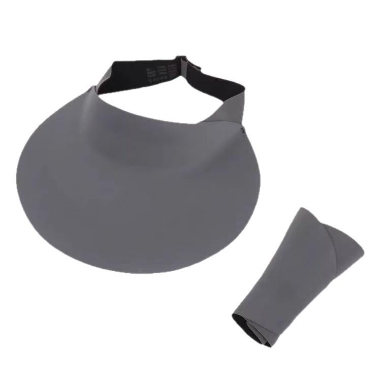 Banxia's same style seamless integrated sun protection hat for women, summer UV protection, open-top, foldable, large brim sun hat