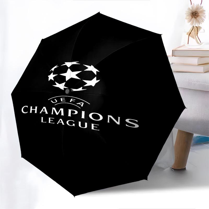 1pc UEFA Champions League Automatic Open Close Umbrella Windproof Canopy, Automatic Open Close Button10233