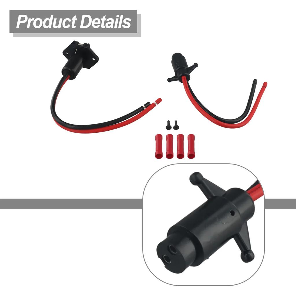 New Practical Receptacle Receptacle - 10AWG - 12V - Male Female Connector - Plug Receptacle Kit - Trolling Motor