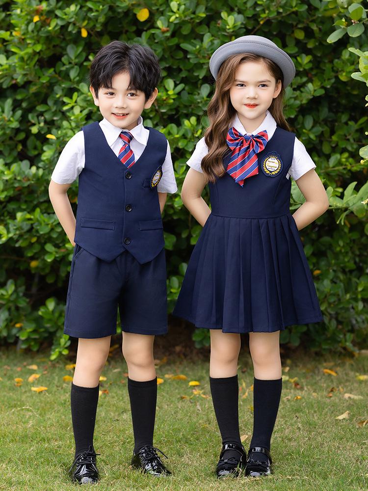 Spring/Summer British College Style Kindergarten Choir Uniforms for Boys and Girls