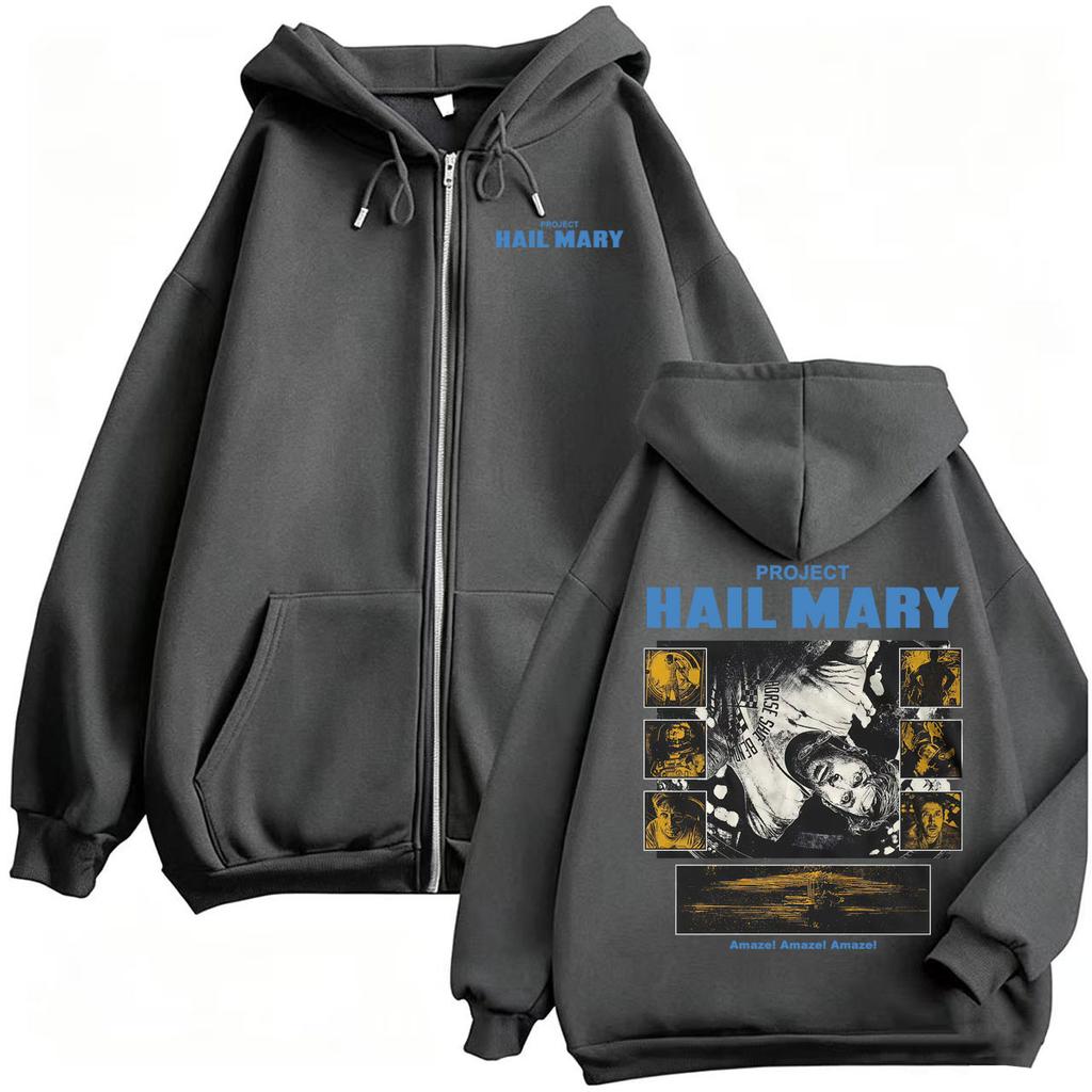 Project Hail Mary Zipper Hoodies Ryan Gosling Sweatshirt Jacket Coats Men Women Harajuku Gothic Zip Up Hoodie