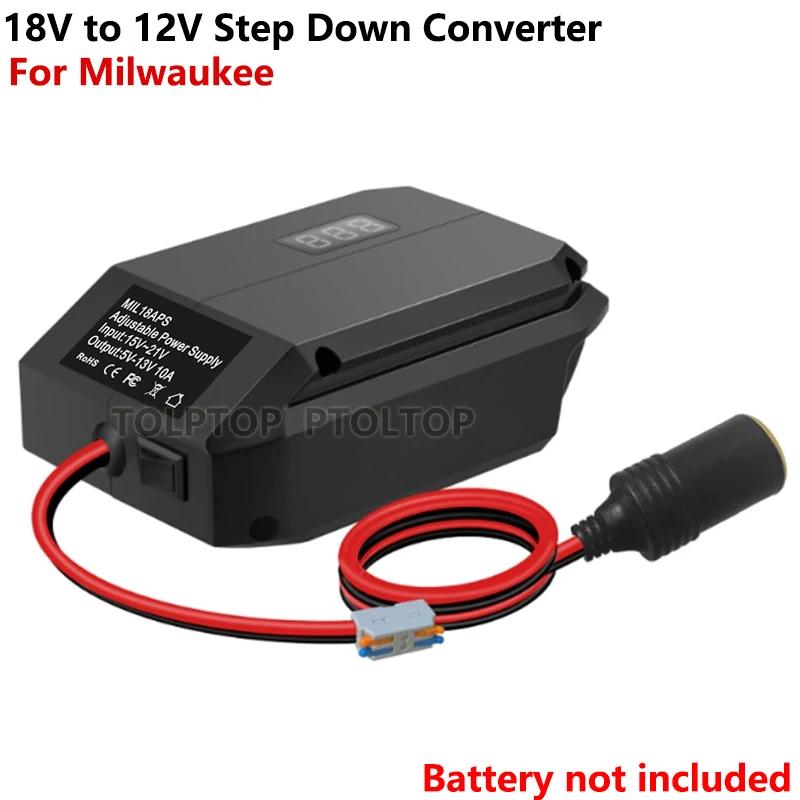 18V To 5-13V Step Down Converter For Makita/Dewalt/Milwauke/Bosch/Einhell 18V Battery Cigarette Lighter Adapte Voltage Regulator