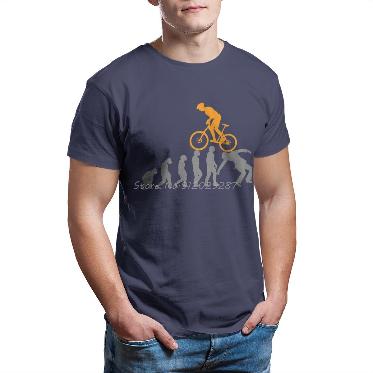 MTB Evolution Bike Mountain Accessories Bicycle Sport  T Shirt Men T Shirt Summer  Cotton Tshirt Tees Streetwear Harajuku 3XL