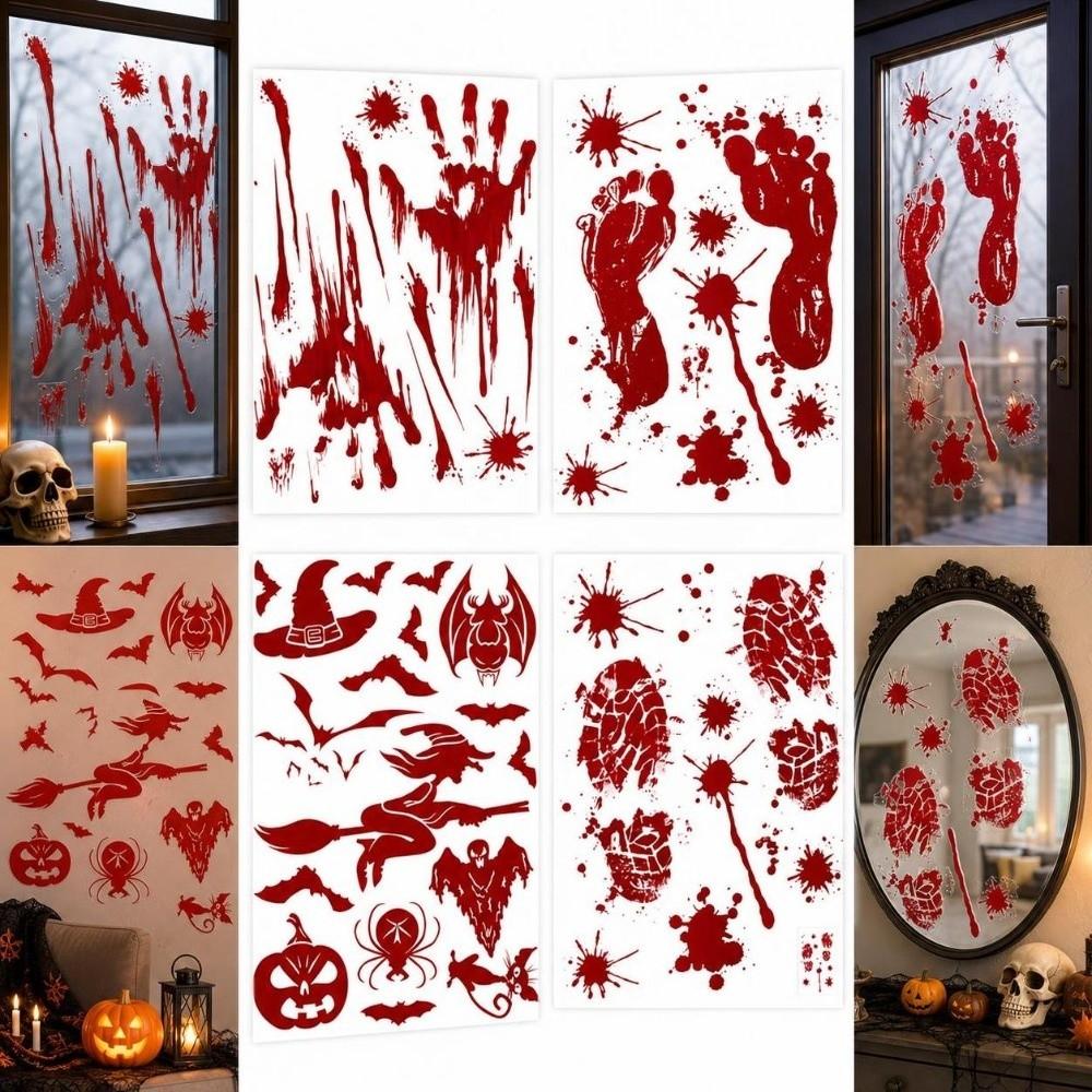 Self-Adhesive Halloween Window Decoration Sticker Horror Props Stickers Halloween