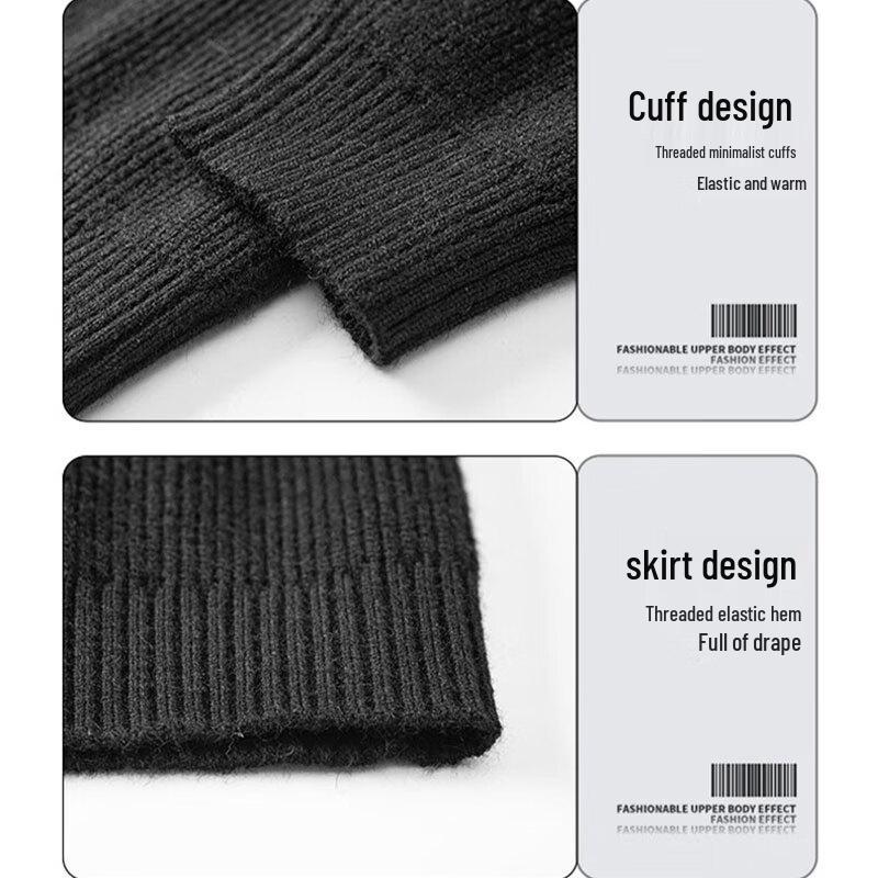 Jeanswest Men's Winter Loose Fit Turtleneck Knit Sweater