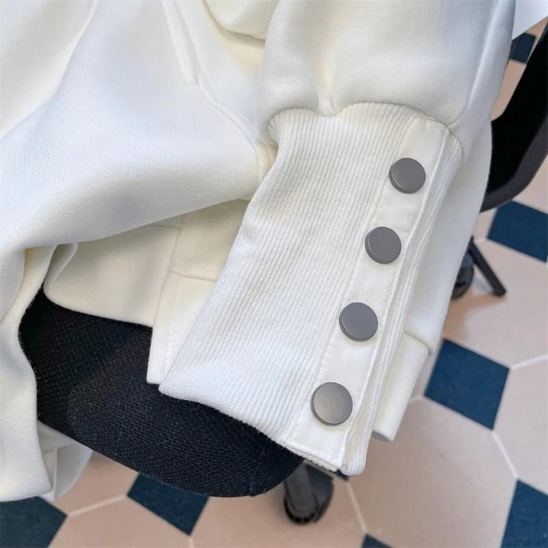Trendy Boyfriend Spring Autumn 2024 New Splicing Pullovers O-Neck Letter Fashion Solid Color Loose Casual Long Sleeve Hoodies