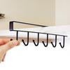 Mug Cups Wine Glasses Storage Hooks Kitchen Utensil Ties Belts Scarf Hanging Hook Rack Holder Under Cabinet Closet Without Drilling 6 Hooks