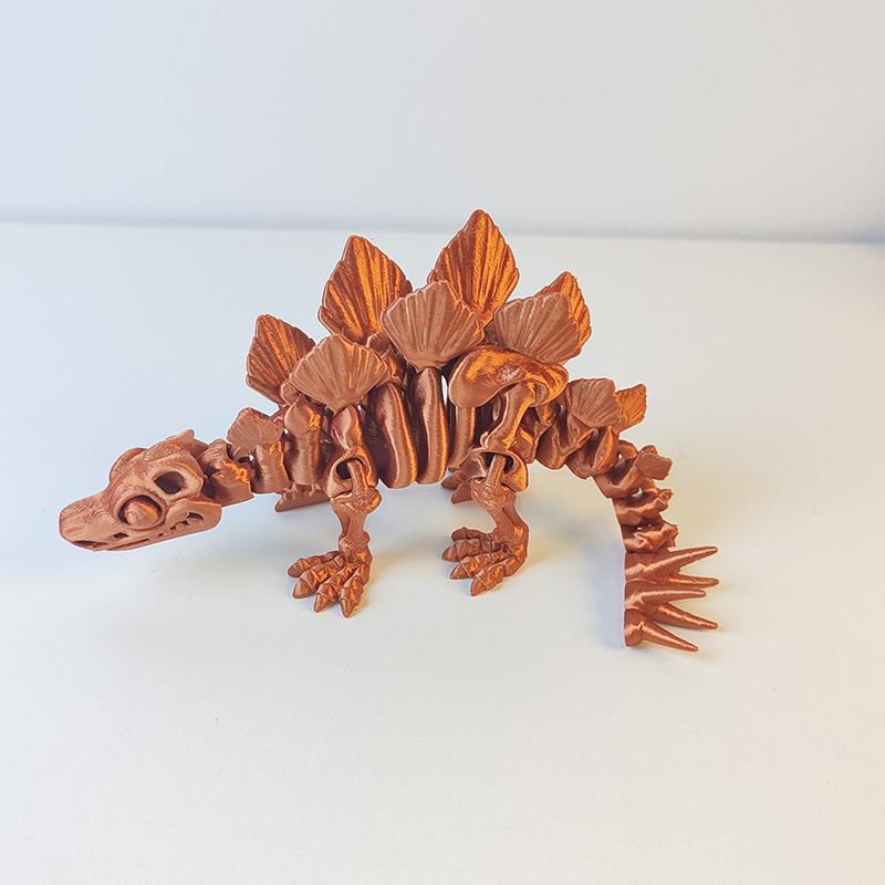 3D Printed Dinosaur Skeleton Figure Articulated Movable Fidget Toy Miniature Desktop Decoration Craft Model Gift For Kids
