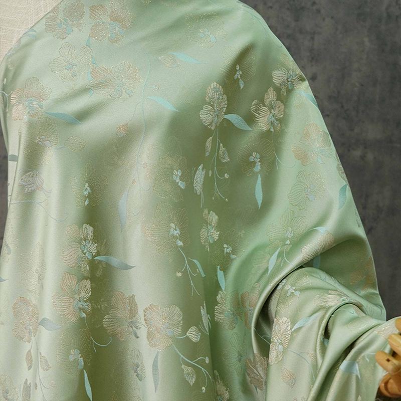 1M Butterfly Jacquard Satin Fabric For Sewing Chinese Hanfu Dress Cheongsam Bag Pillowcase Apparel Material Brocade Fabric