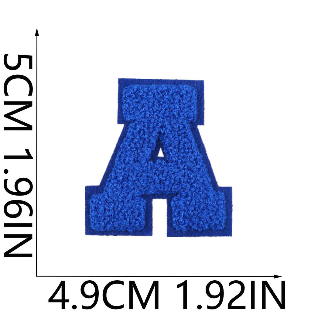Mehrfarbiger A-Z Buchstaben Stickerei Stoffaufkleber 5cm Farbe 26 Englische Buchstaben Stickerei Aufkleber Kleidung Dekoration Patch Aufkleber