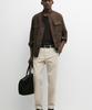 Masimodutti Slim Fit Textured Pants