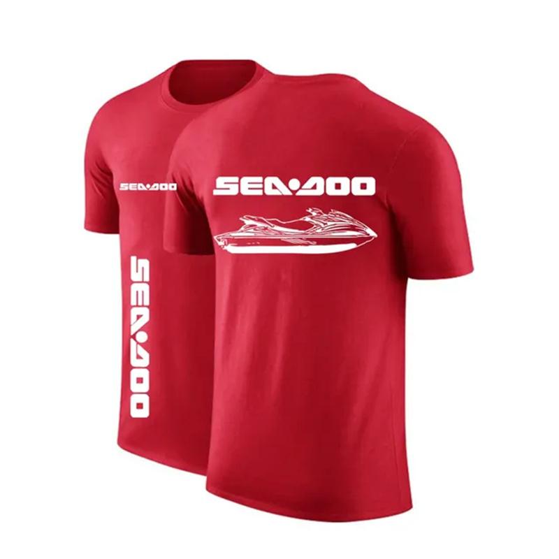 2026 Sea Doo Seadoo Moto New Summer Men's Brand T-Shirt Short Sleeve Round Neck Casual Fit Comfortable Quick Drying T-shirt Tops