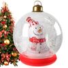 Inflatable Christmas Ornaments Inflatable Balls Decorations Snowman Inside Light Up Holiday Ornaments For Outdoor Yard Garden