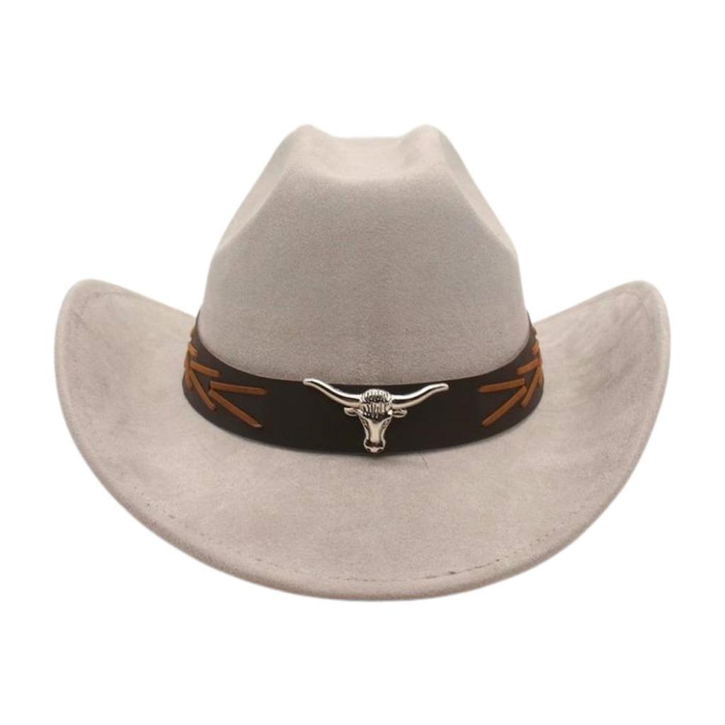Western Cowboy Hat National Knight Jazz Hat Tibetan Warped Edge One-Word Top Hat Travel Cowboy Hat