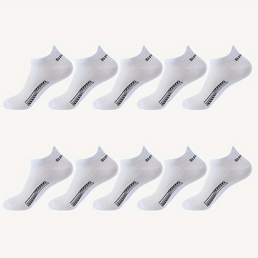 10 Pairs Of Unisex Cotton Blend Anti Odor & Sweat Absorption Extra Low Cut Socks, Comfy & Breathable Sport Socks, For Outdoor Wearing