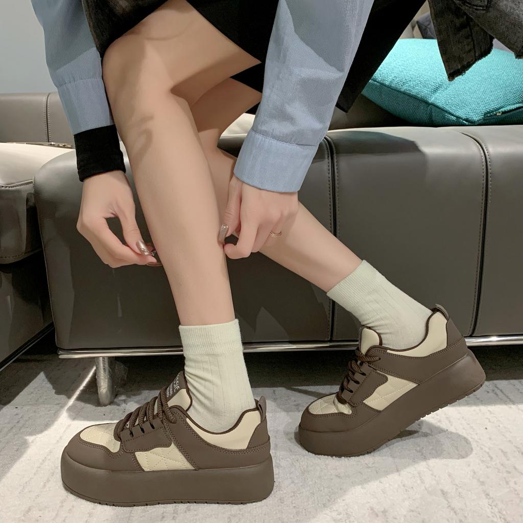 Fashion Women Casual Shoes 2024 New Design Women's Vulcanized Shoes Retro Sports Shoes Fashion Chunky Sneakers Female