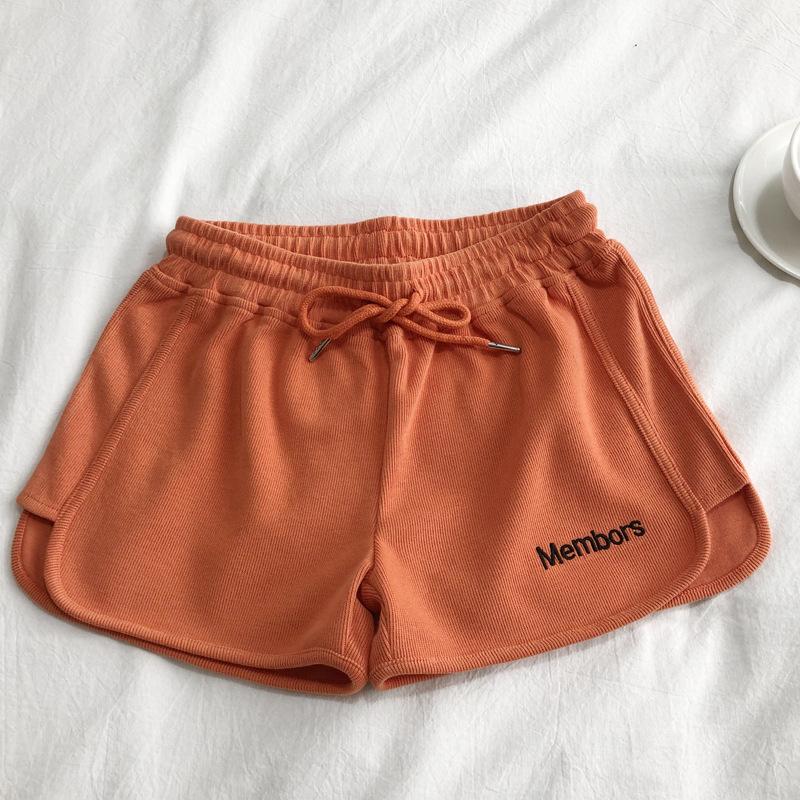 

Шорты женские летние свободные корейские версии с высокой талией спортивные повседневные домашние пижамные штаны для йоги Tide XL оранжевый