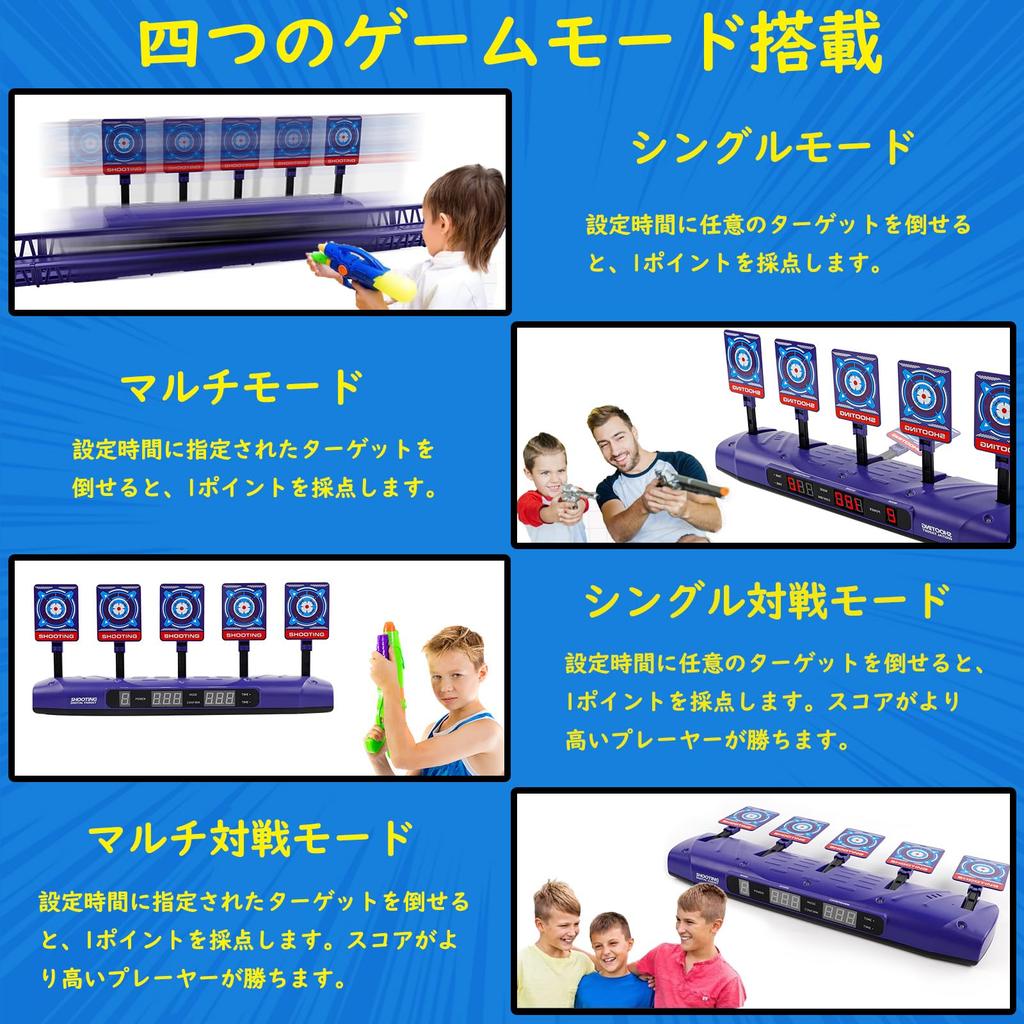 CYFIE Electronic Target Shooting Game with Target Shooting Sound 4 Game Extra and Storage Perfect for Boys and Christmas Gifts 2 Moving and 2