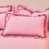 48*74cm Princess Style Pink Cake Layered Lace Pillowcase Splice Ruffle Edge Pillowcase European Style Hotel Home Bedding PillowsProtective Covers
