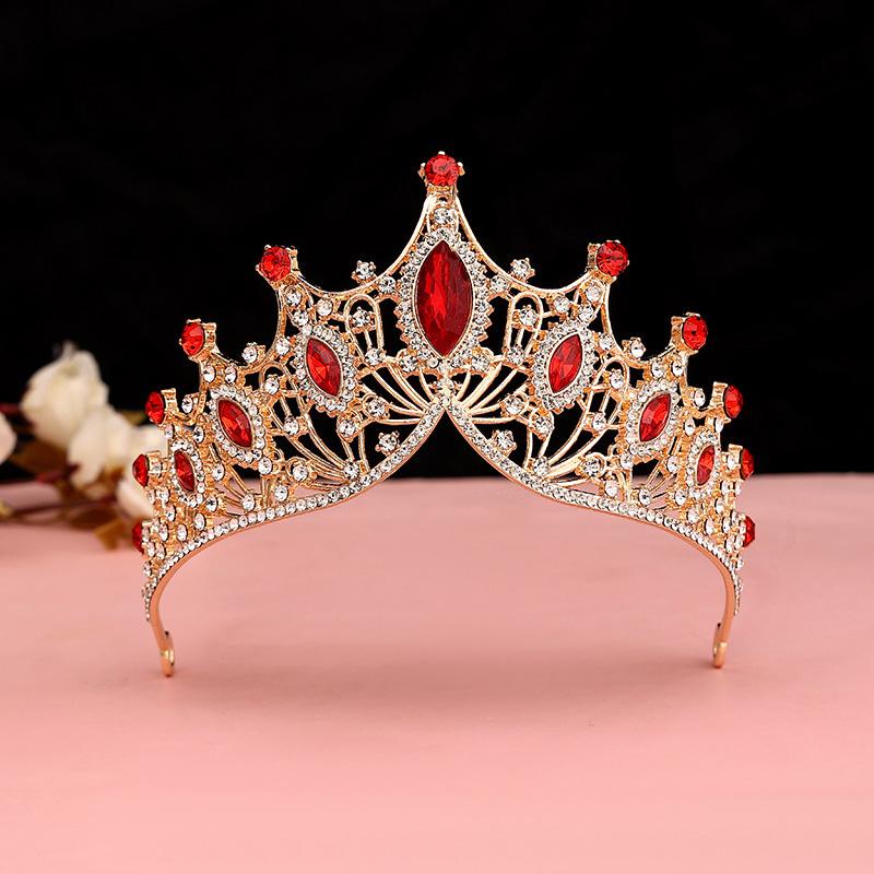 Hair Dress Jewelry Vintage Headwear Baroque Princess Queen Elegant Rhinestone For Wedding Tiara Crown Hair Accessories