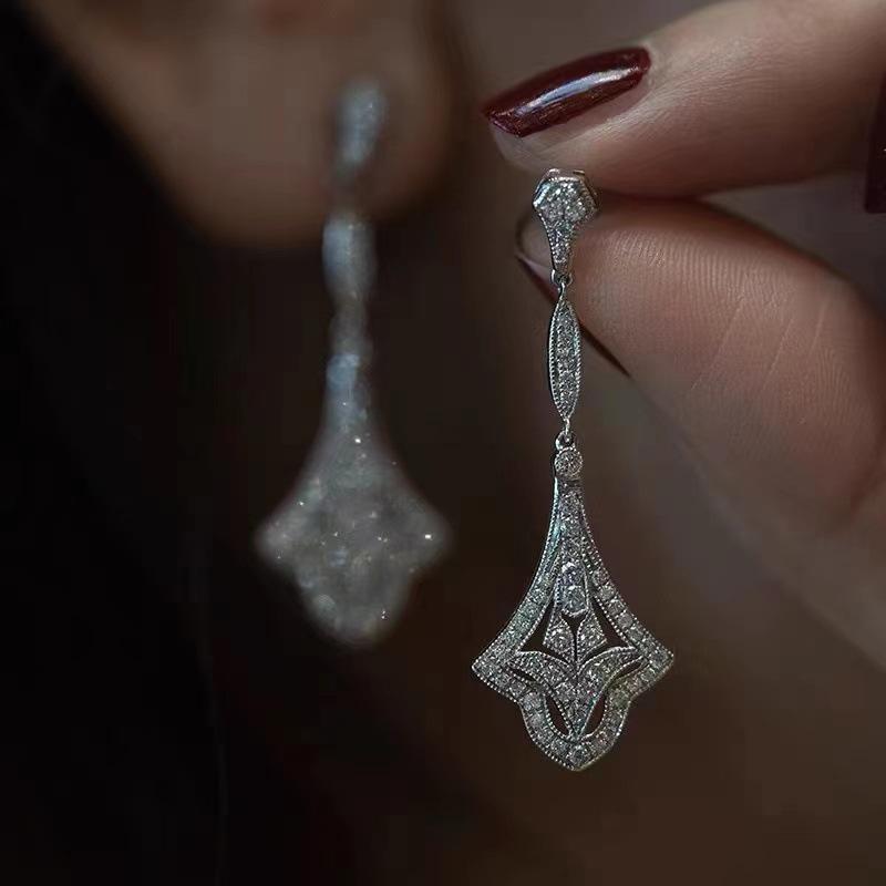 Elegant Zirconia Water Drop Earrings for Weddings & Formal Events