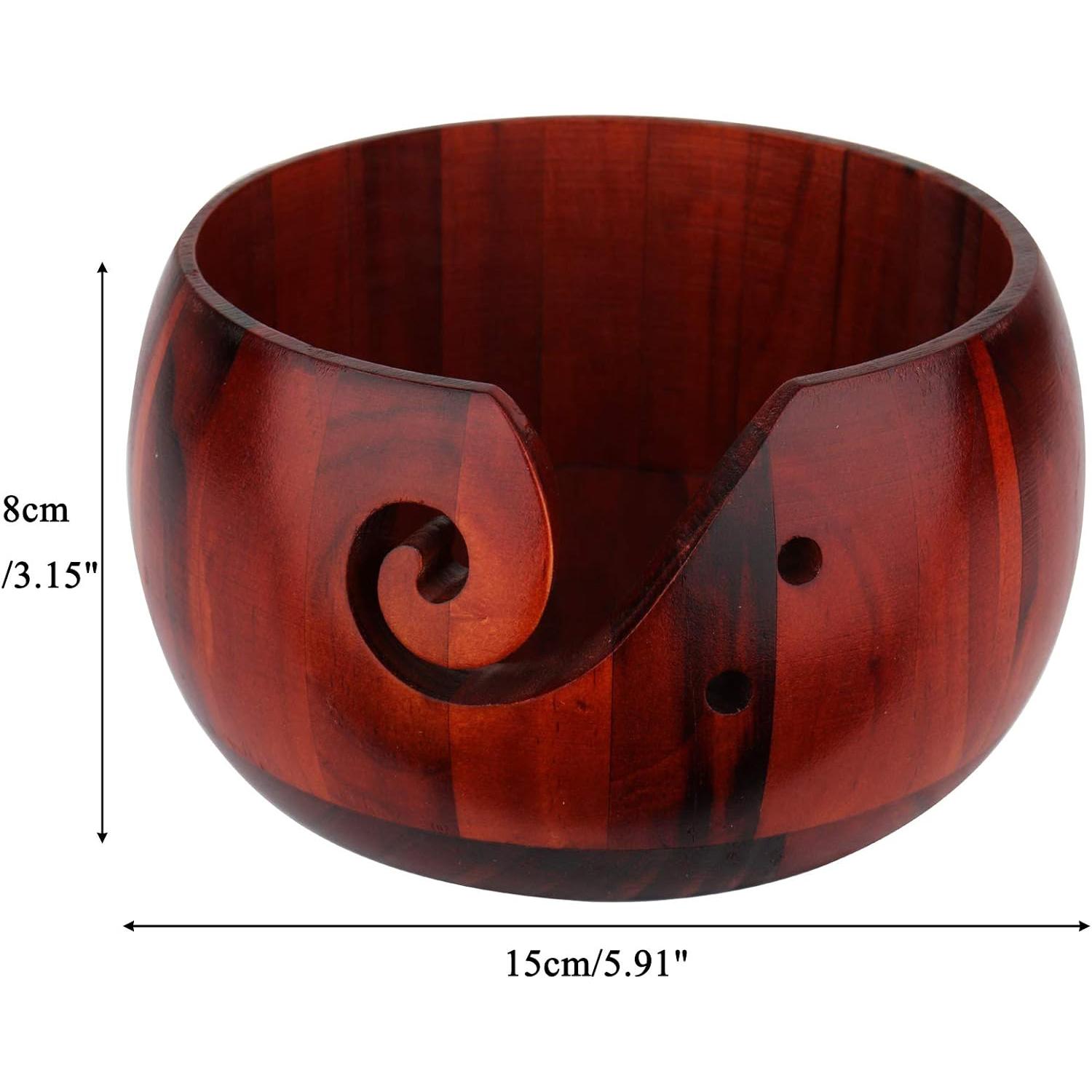 Деревянная чаша для пряжи – Органайзер для вязания спицами и крючком, Держатель для пряжи ручной работы, Идеальный подарок 1